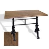 Çipa 3001 Döküm Ayak Masa 80X120 Cm - (Werzalit, Wermodin Ve Allzalit Tabla) - Rustic Dark