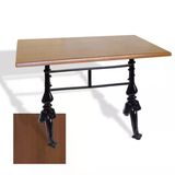Çipa 3001 Döküm Ayak Masa 80X140 Cm - (Werzalit, Wermodin Ve Allzalit Tabla) - Koyu Ahşap