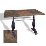 Çipa 3011 Döküm Ayak Masa 80X120 Cm - (Werzalit, Wermodin Ve Allzalit Tabla) - Metalic Oxid 1