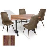 Çipa - Çırağan Mutfak Masa Takımı - 80X120 (Werzalit, Wermodin Ve Allzalit Tabla) - (Indiana Wood - Kahve)