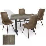 Çipa - Çırağan Mutfak Masa Takımı - 80X120 (Werzalit, Wermodin Ve Allzalit Tabla) - (Old Pine - Kahve)