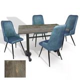 Çipa - Çırağan Mutfak Masa Takımı - 80X120 (Werzalit, Wermodin Ve Allzalit Tabla) - (Old Pine - Mavi)