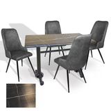 Çipa - Çırağan Mutfak Masa Takımı - 80X120 (Werzalit, Wermodin Ve Allzalit Tabla) - (Palazzo - Füme)