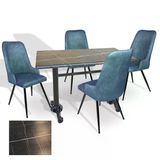 Çipa - Çırağan Mutfak Masa Takımı - 80X120 (Werzalit, Wermodin Ve Allzalit Tabla) - (Palazzo - Mavi)