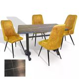 Çipa - Çırağan Mutfak Masa Takımı - 80X120 (Werzalit, Wermodin Ve Allzalit Tabla) - (Palazzo - Sarı)
