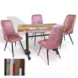 Çipa - Çırağan Mutfak Masa Takımı - 80X120 (Werzalit, Wermodin Ve Allzalit Tabla) - (Red Wood - Pembe)