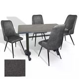 Çipa - Çırağan Mutfak Masa Takımı - 80X140 (Werzalit, Wermodin Ve Allzalit Tabla) - (Grey Marble - Füme)