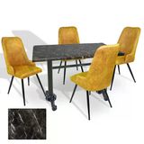 Çipa - Çırağan Mutfak Masa Takımı - 80X140 (Werzalit, Wermodin Ve Allzalit Tabla) - (Teramo - Sarı)
