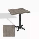Çipa Döküm Ayak Kare Masa 70X70 Cm - (Werzalit, Wermodin Ve Allzalit Tabla) - Kahve Oxid