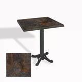 Çipa Döküm Ayak Kare Masa 70X70 Cm - (Werzalit, Wermodin Ve Allzalit Tabla) - Metal Oxid 3