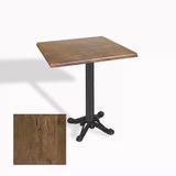 Çipa Döküm Ayak Kare Masa 70X70 Cm - (Werzalit, Wermodin Ve Allzalit Tabla) - Rustic Dark