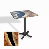 Çipa Döküm Ayak Kare Masa 80X80 Cm - (Werzalit, Wermodin Ve Allzalit Tabla) - Epoxy