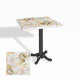Çipa Döküm Ayak Kare Masa 80X80 Cm - (Werzalit, Wermodin Ve Allzalit Tabla) - Gold