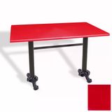 Çipa Döküm Ayak Masa 80X120 Cm - (Werzalit, Wermodin Ve Allzalit Tabla) - Kırmızı