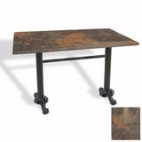 Çipa Döküm Ayak Masa 80X120 Cm - (Werzalit, Wermodin Ve Allzalit Tabla) - Metalic Oxid 1