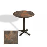 Çipa Döküm Ayak Yuvarlak Masa Çap 90Cm - (Werzalit, Wermodin Ve Allzalit Tabla) - Metalic Oxid 1