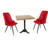 Çipa Laminat Kare - Çırağan 2'li - Bordo Masa Takımı