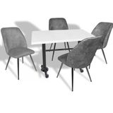 Çipa - Nilüfer Mutfak Masa Takımı - 80X120 (Werzalit, Wermodin Ve Allzalit Tabla) - Beyaz - Füme