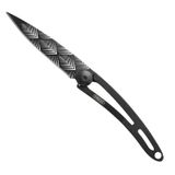 Çıplak 15g Dövme Siyah Art Deco Bıçak, Siyah çakı Deejo 389207