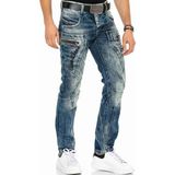 Cipo & Baxx C-1178 Parça Dikişli Cep Detaylı Mavi Erkek Kot Jeans - 42 / 34