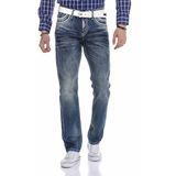Cipo & Baxx CD184 Çift Cep Dikişli Regular Mavi Erkek Jeans - 32 / 32