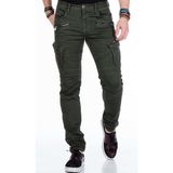 Cipo & Baxx CD424 Kargo Cepli Slim Fit Haki Erkek Pantolon - 34 / 32