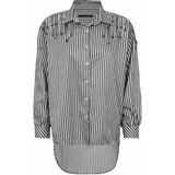 Cipo & Baxx Cipo&Baxx WH122 Siyah Çizgili Oversize Bayan Gömlek