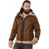 Cipo & Baxx CJ286 Kürklü Süet Kahverengi Ceket - M