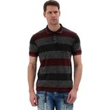 Cipo & Baxx Erkek Çizgili Polo Yaka Tişört Slim Fit Pamuklu Günlük Şık T-Shirt CT859 - 3XL