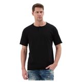 Cipo & Baxx Erkek Regular Fit Bisiklet Yaka Düğmeli Pamuklu Kısa Kollu Basic Tişört CT857