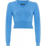 Cipo & Baxx WP233 Crop Top Turkuaz Triko - L