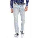 Cipo&Baxx CD319X Buz Mavisi Dar Paça Erkek Jean Kot Pantolon