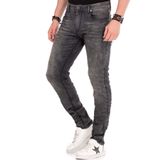 Cipo&Baxx CD374 Siyah Eskimiş Slim Fit Erkek Kot Pantolon