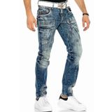 Cipo&Baxx CD391 Mavi Dikiş Detaylı Rahat Kesim Erkek Kot Pantolon