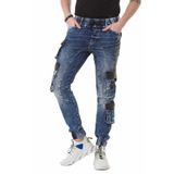 Cipo&Baxx Cd790 Lastikli Paça Kargo Cep Erkek Jean Pantolon