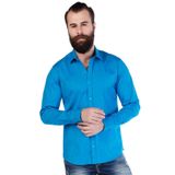 Cipo&Baxx CH125 Turkuaz Mavi Yazlık Slim Fit Spor Erkek Gömlek