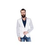 Cipo&Baxx CJ126 Kolları Penye Beyaz Erkek Blazer Spor Ceket - 54 - Gri