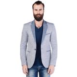 Cipo&Baxx CJ131 Sade Klasik Gri Mavi Erkek Ceket