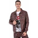 Cipo&Baxx Cj277 Kırmızı Kareli Jeans Ceket