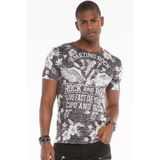 Cipo&Baxx CT469 Gri Erkek T-shirt