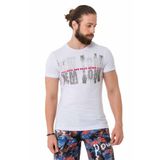Cipo&Baxx Ct733 Taşlı New York Beyaz Tişört