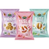 Cipsaş Vegan Glutensiz Nohut Cips Seti 3 x 65 gr Hoop Tesla Bite İçindekilerle Sağlıklı Atıştırmalık