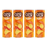 Cipso Tube Hot & Spicy Acı Baharat Aromalı Patates Çerezi, 160 gr, 4'lü Paket