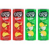 Cipso Tube Ketçap Aromalı ve Ekşi Kremalı Cips 160 gr 4 lü Karma Paket
