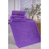 ÇIQRIK HOME 1 Adet Ayak Havlusu - Yüksek Su Emici & Yumuşak & Damask Desen - %100 Pamuk - 50x70cm