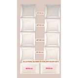 ÇIQRIK HOME 10 Adet Natural Fermuarlı Punch İşlemelik Kırlent Kılıfı 10 Lu Set