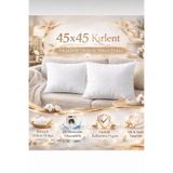 ÇIQRIK HOME 2 Adet 45x45 cm Ultra Dolgun Kırlent İç Yastık Boncuk Silikon Yıkanabilir/Hava alabilen Silikon