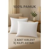 ÇIQRIK HOME 2 Adet Fermuarlı Kırlent Iç Yastık Kılıf Seti Astarı Ebat: 2 Adet:43x43 Cm(RENK:BEYAZ)