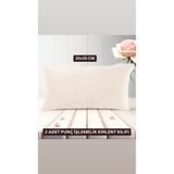 ÇIQRIK HOME 2 Adet Natural Fermuarlı Punch İşlemelik Kırlent Kılıfı 2 Li Set