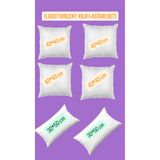 ÇIQRIK HOME 6 Adet Fermuarlı Kırlent Iç Yastık Kılıf Set Astarı Ebat: 4 Adet:43x43 Cm 2 Adet:30x50 cm(RENK:BEYAZ